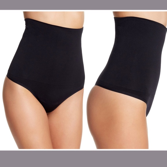 NWT Yummie‎ Shapewear Seamless High Waist Thong in Black [SZ M/L ] - Picture 1 of 11
